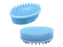 Escova De Banho E Shampoo 2 Em 1: Esponja De Silicone Para Ducha