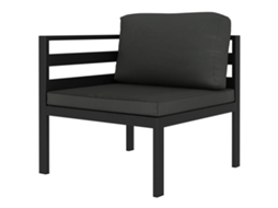 Conjunto de 8 Lounge Jardim com Almofadões Alumínio Antracite MAISON EXCLUSIVE (8x8x8 cm)