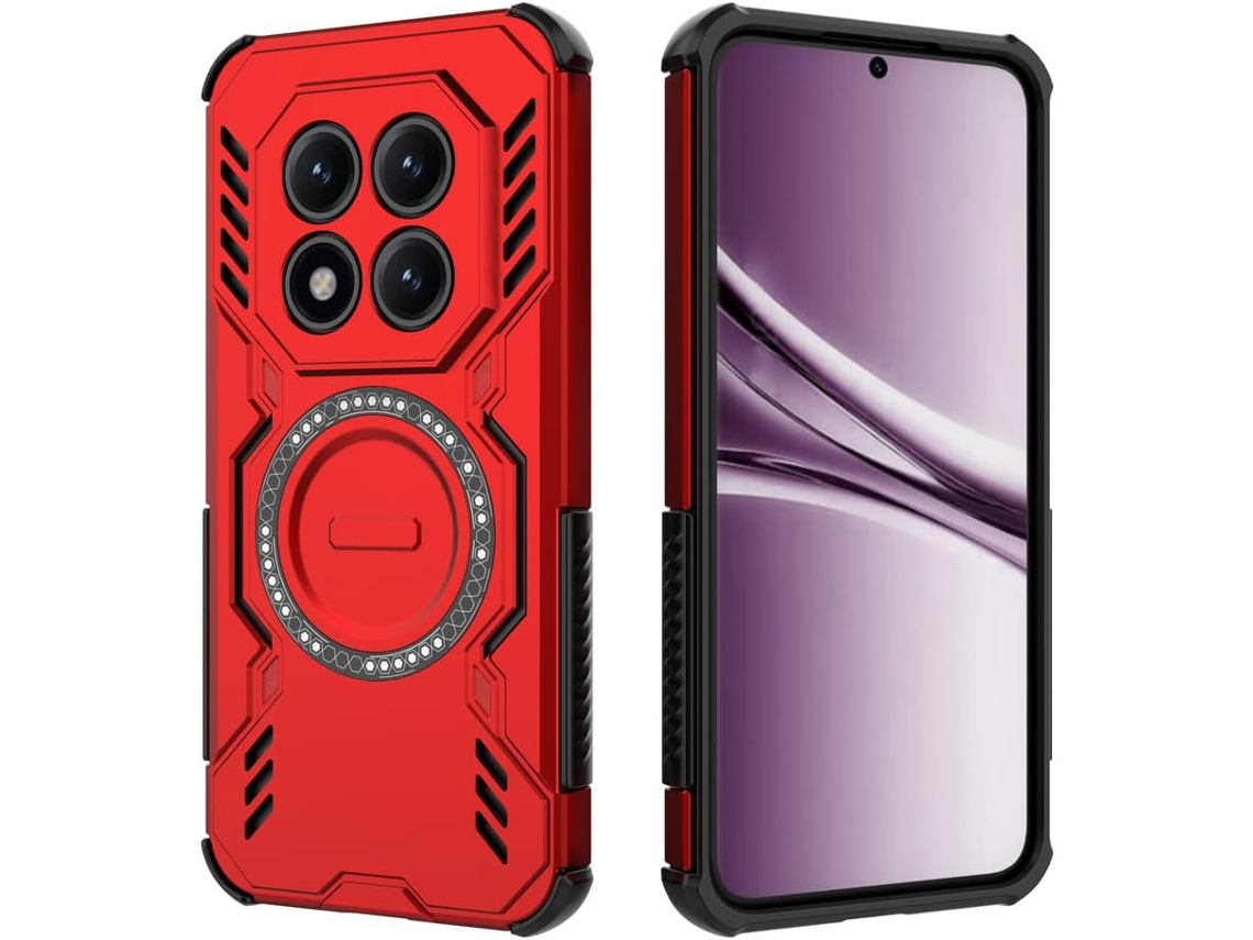 Capa Hexinyigjly Para Xiaomi Redmi Note 15 Pro Compatível Com Magsafe Vermelho