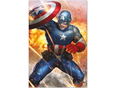 Póster Captain America Under Fire Enemy Marvel Comics