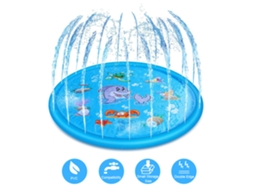 Business colchão Inflável de Água com Sprinkler para Crianças Verão Jardim Praia Brinquedo 5.6ft