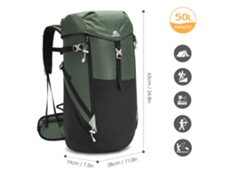 Mochila de Montanha 50l Impermeável para Camping