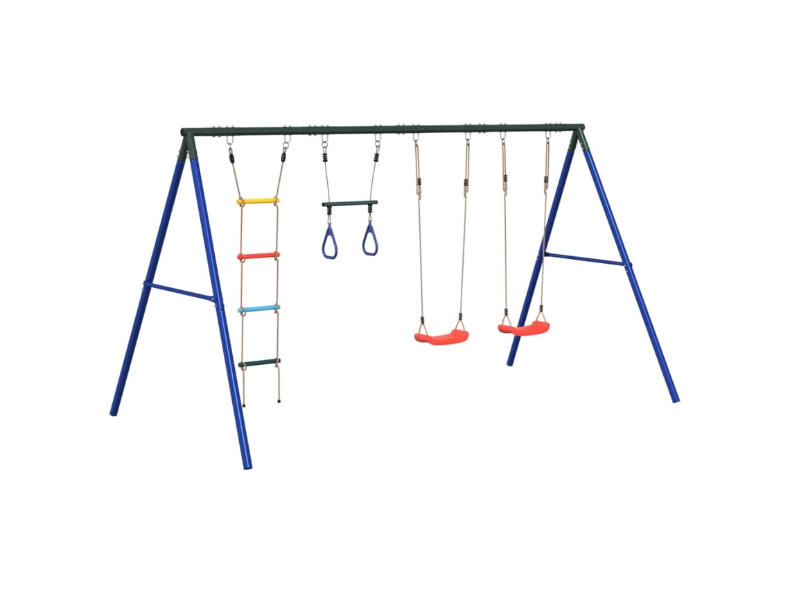 Outdoor Swing Set, Outdoor Swing Sets Vidaxl Multicolor Aço (n/a)