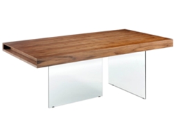 Mesa de Refeição ANGEL CERDÁ. 1028 (Castanho - MDF, Vidro - 200 x 100 x 75 cm)