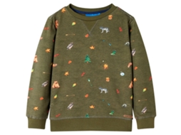 Sweatshirt Para Criança Cor Caqui 140