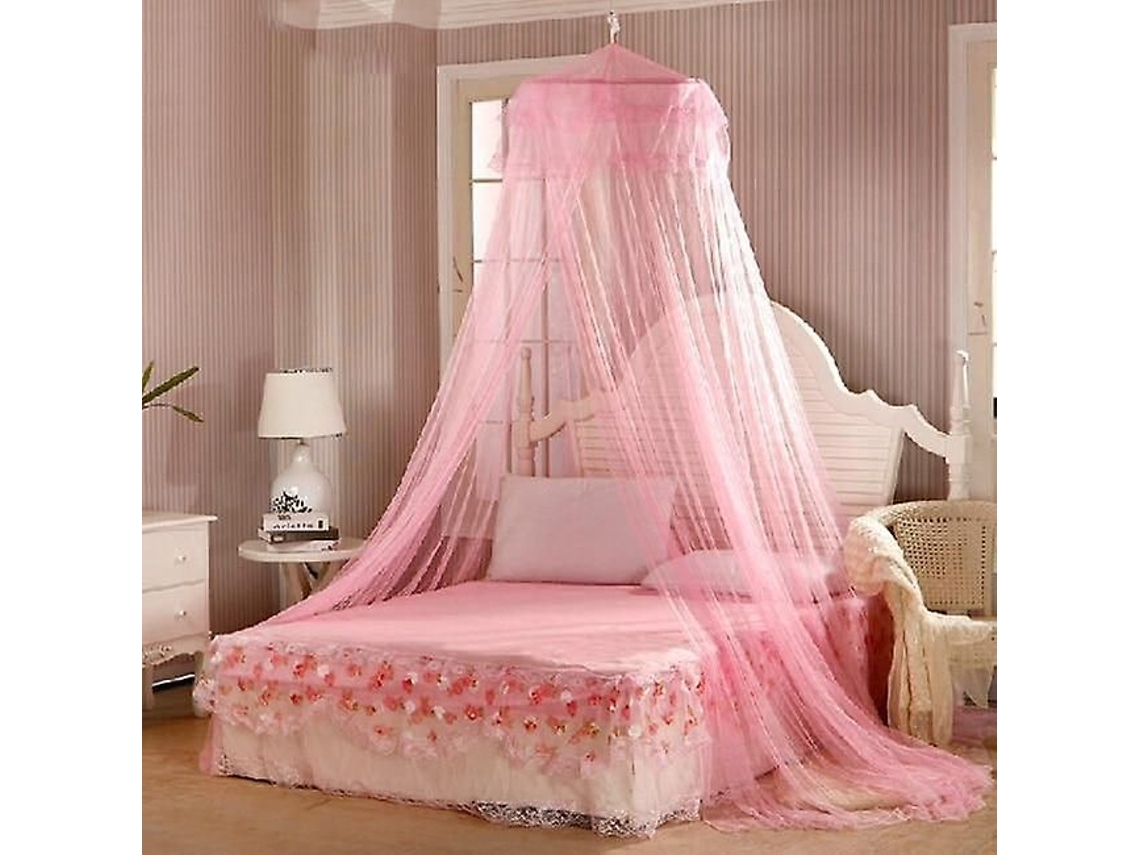 Dossel De Cama Em Renda Elegante Com Mosquiteiro - Cúpula Suspensa