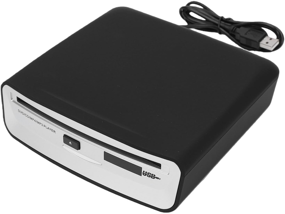 Leitor Cd Portátil Para Carro, De Externo Com Interface Usb Dupla, Plug Play, Resistente A Choques