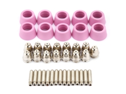 Kit de 40 peças para cortador de plasma Ag60 Sg55: eletrodos, bicos e peças de reposição para tocha de corte.