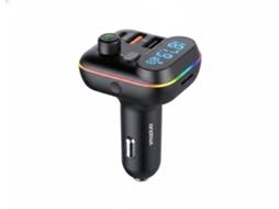Transmissor Fm Bluetooth Mp3 Player 2 X Entrada Usb + 1 X Entrada Type-c 3.1a Andowl Q-c78 Preto