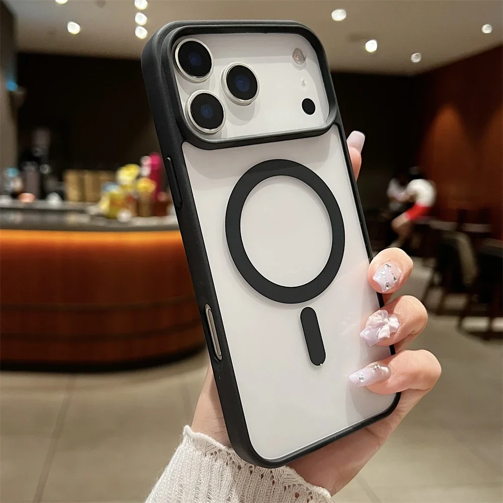 (preto, Iphone 16 Plus) Capa Ultrafina E Resistente A Impactos, Agradável Ao Toque E Compatível Com Carregamento Sem Fio Magnético.