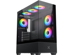 Gabinete De Pc Xigmatek Alphard Médio Torre E Atx Vidro Temperado Argb Preto