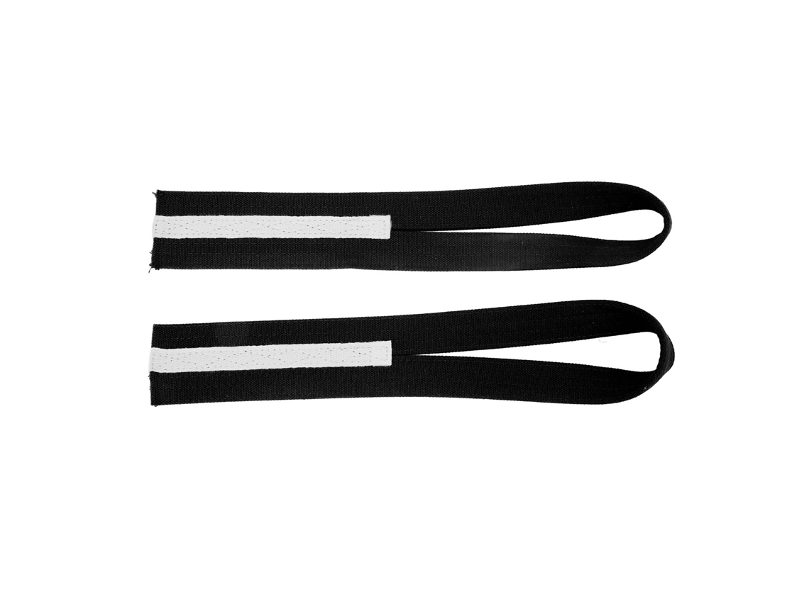 2 Pulseiras de Levantamento de Pesos, Antiderrapantes, de Lona, para Fortalecimento, Preto S/MARCA