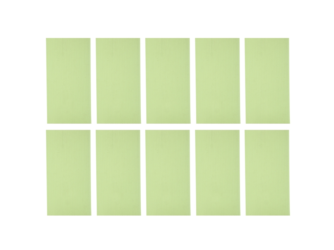 10pcs Base de Cera de Abelha Plástica Verde para Colméia Suprimentos de Apicultura | S/MARCA