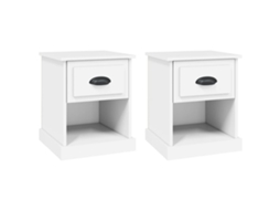Conjunto de 2 mesas Branco Cabeceira MAISON EXCLUSIVE 39x39x47,5 cm