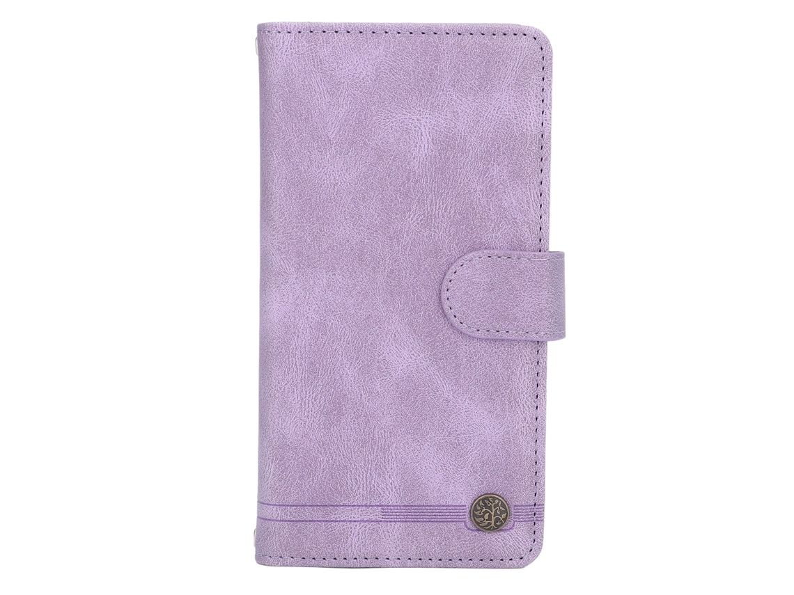 Aetheria capa Carteira com Zíper e Suporte Magnético Pu Tpu para Z Fold 3 Proteção Total Tela Roxa