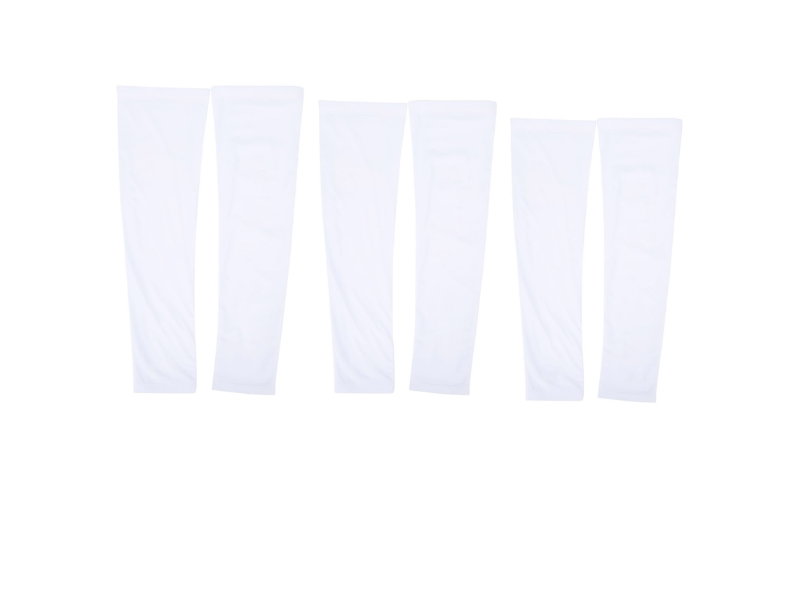 Mangas de proteção solar refrescantes para ciclismo ao ar livre, unissex, XT-001, brancas.