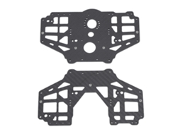 2pcs Placa Lateral De Chassi Carbono Preto Esquerda Direita Para Carro Rc Losi Lmt 1:8 4wd Eixo Sólido