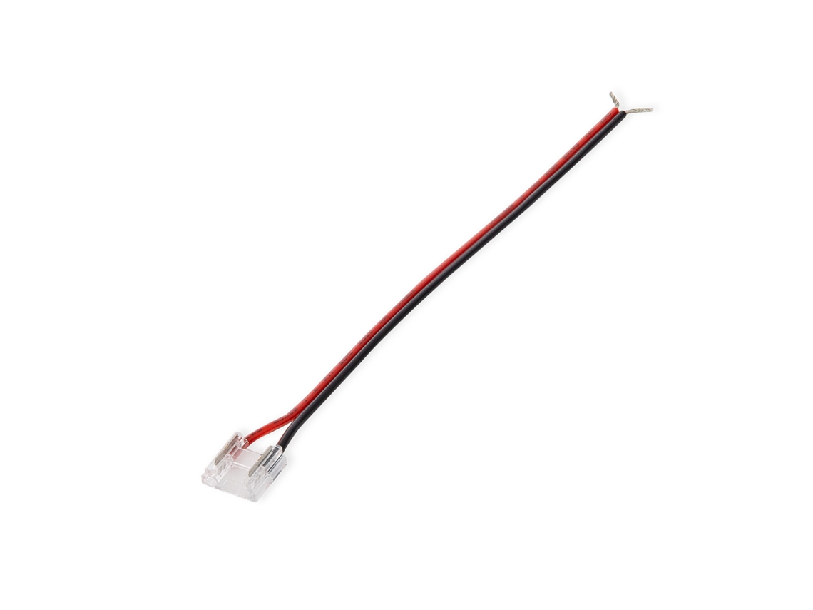 Conector Fita Led 12/24v Dc Smd E Cob Ip20 Largura 8mm Com Cabo 8 Mm - 6 A