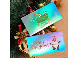 100 Cartões De Convite Para Festa Faça Você Mesmo, Cartões De Arco Íris Cortados A Laser, Cartões Com Mensagem De Papai Noel E Bon Aquaforge