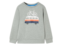 Sweatshirt Para Criança Cor Caqui-claro Mesclado 116