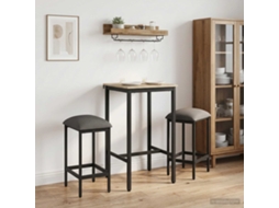 Vidaxl Banco De Bar 2 Unid. Cinzento-claro 40 X 32 X 74 Cm