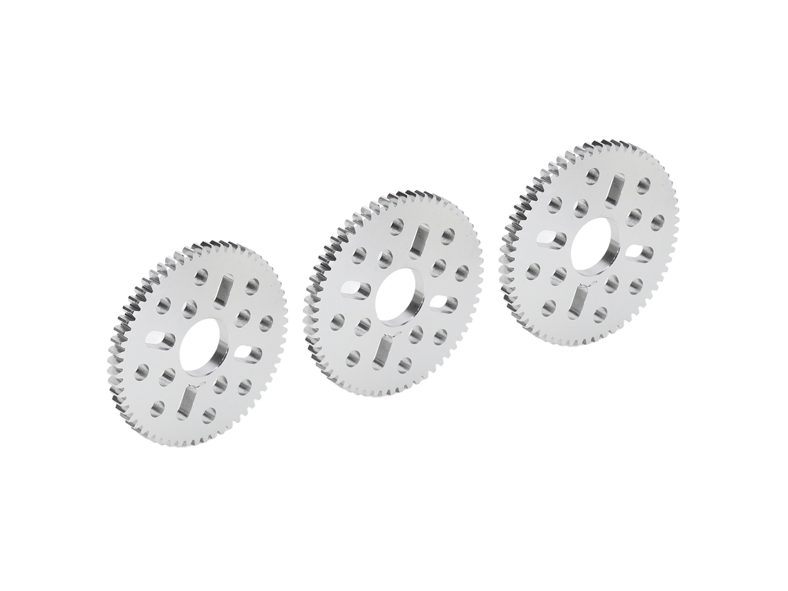 Engrenagens Cilíndricas Dentes Retos Laxiscreed Com 4 Furos Longos E 12 Furos Redondos, Módulo 0.8