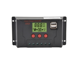 Controlador de Carga Solar PWM 12V 24V 60A com Portas USB Regulador de Bateria Solar S/MARCA