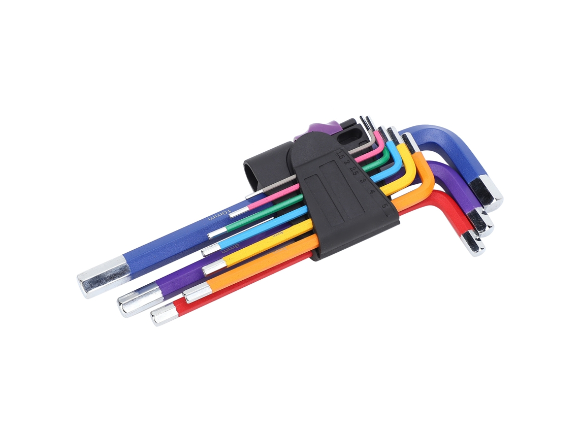 Conjunto de Chaves Allen com Ponta Plana 9pcs Ferramenta de Manutenção S/MARCA