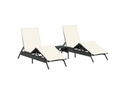 Sun Lounger, Sun Loungers Vidaxl Preto Rattan / Vime (n/a)