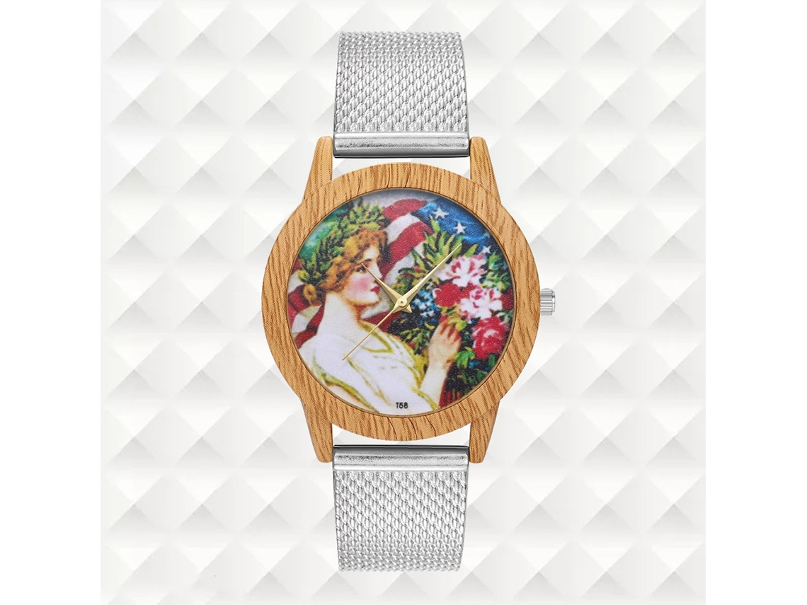 Reloj Analógico De Cuarzo Con Correa De Malla Estilo Zhoulianfa (plata)