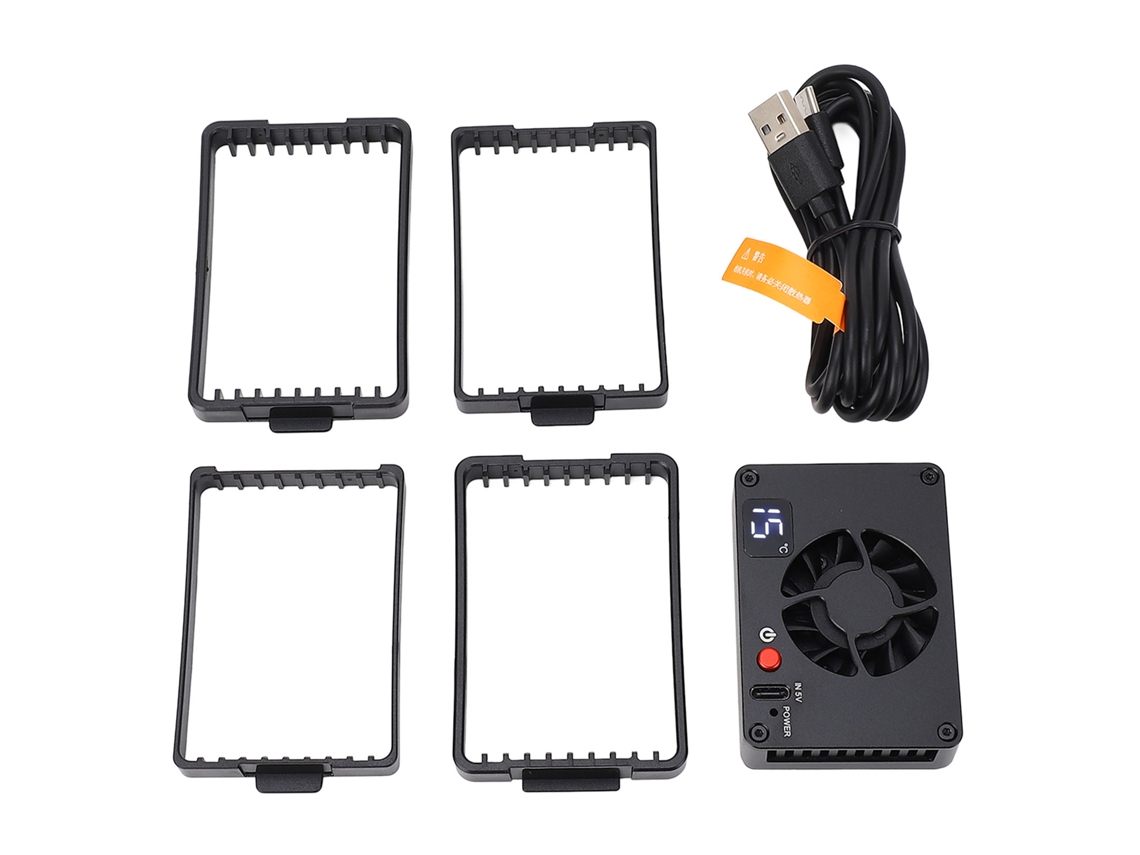 Camera Cooling Fan Silent High Efficiency Thermal Conductivity Digital Temperature Control 12‑30 ℃ Camera Heat Radiator LAXISCREED