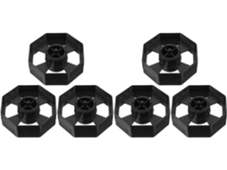 Suporte de mesa Villcase com núcleo adesivo preto Fita, roda de plástico de 7,6 cm e estrutura resistente para dispensador.