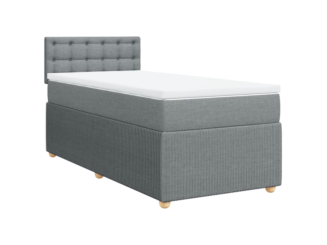 Box Spring Bed, Box Spring Beds Vidaxl Cinzeto Tecido (100 X 200 Cm)