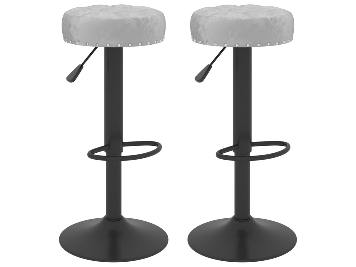 Bar Stool, Bar Stools Vidaxl Cinzeto Veludo (n/a)