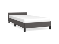 Bed Frame With Headboard, Bed Frames With Headboard Vidaxl Cinzeto Couro Artificial (100 X 200 Cm)