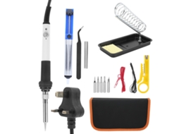 Conjunto de Ferramentas de Solda Elétrica Ajustável 60w 15 Peças Plugue Uk 220v