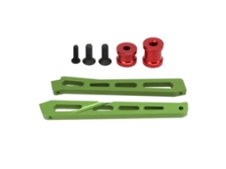 Mali suporte de Chassi Dianteiro e Traseiro de Metal para Carro Rc Arrma 1/7 1/8 em Liga de Alumínio Verde