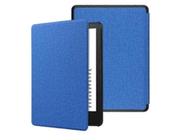 Yuru capa de Couro Pu Fina e Durável para Kindle Paperwhite 6 12th 2024 com Função Auto Wake/sleep Azul P20250110169