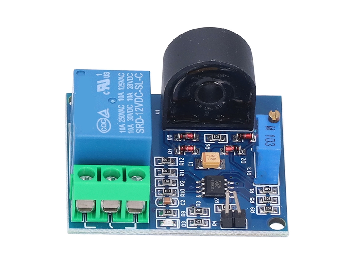 Módulo Sensor De Detecção De Corrente Ca Com Relé 12v E Proteção Contra Sobrecarga 5a