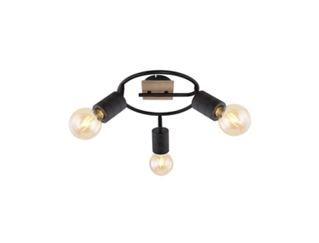 Iluminação Globo Pingente Josella Wood Brown E27 3 Lâmpadas