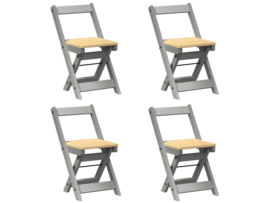 Folding Chair, Folding Chairs Vidaxl Cinzeto Madeira De Pinho (n/a)