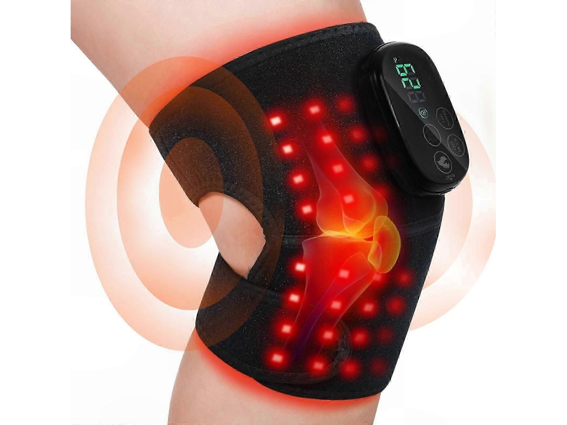 Massageador de Joelho Sem Fio Recarregável com Função Terapia Luz Vermelha 660 Nm e 850 Nm. GOKOCO