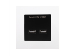 Tomada De Parede Laxiscreed Tipo 86 Com Portas Usb Duplas E Painel De Pc Para Carregamento Eficiente