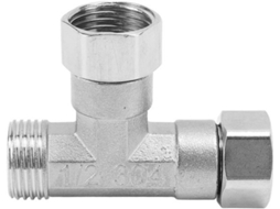 Conector De Pia 304 Aço Inoxidável - Tela 3-vias - Tela T - Conector G1/2 - Para Água/gás - Conexão Hermética - Pressão Normal 5kg - Fitting