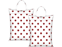 Conjunto De 2 Sacos De Roupa Suja Para Viagem (vermelhos Com Bolinhas