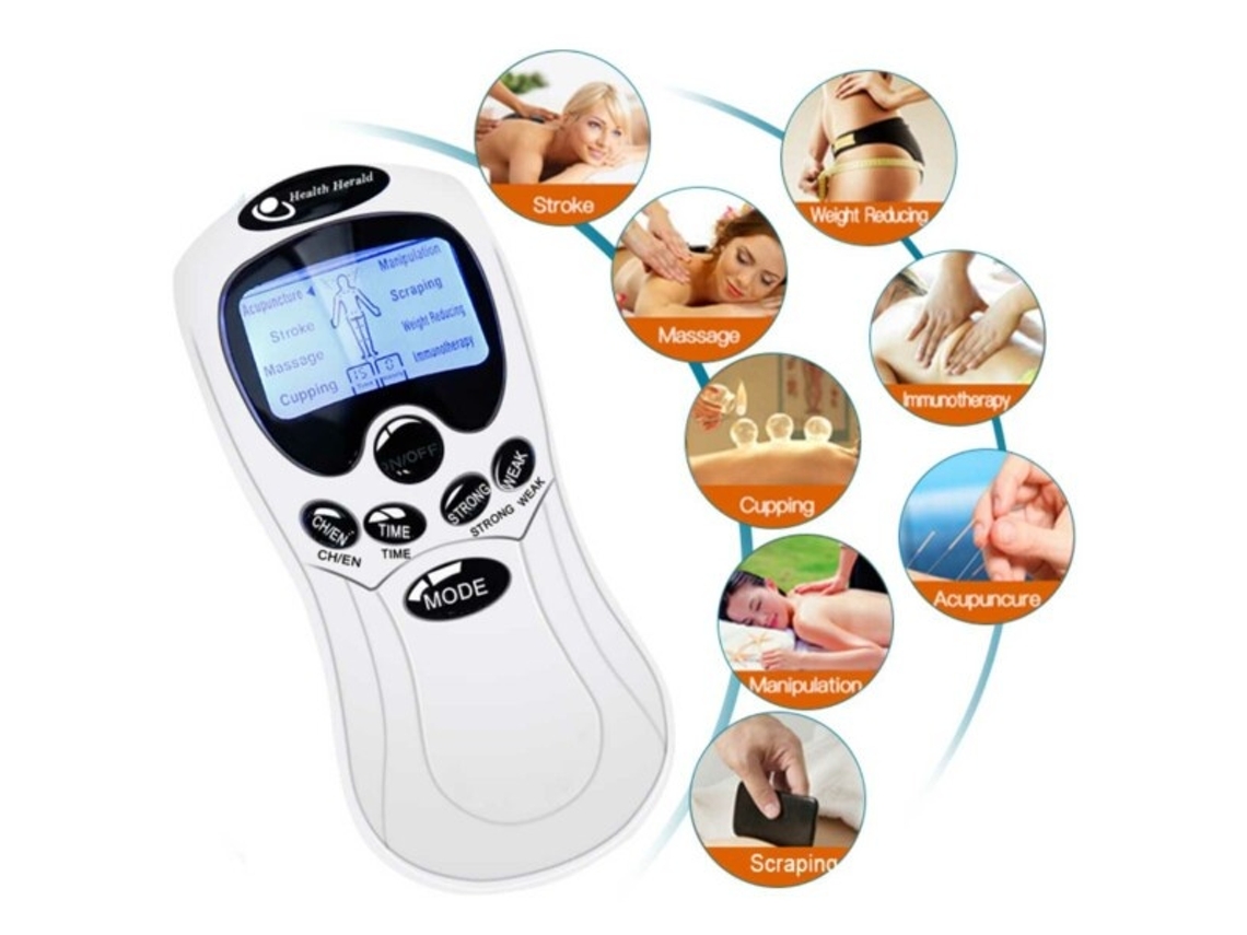 Lurelia Suporte De Ombro, Ems Tens Massagem Músculos Rígidos Estimulador Muscular Eletrônico Branco E Saúde E Beleza