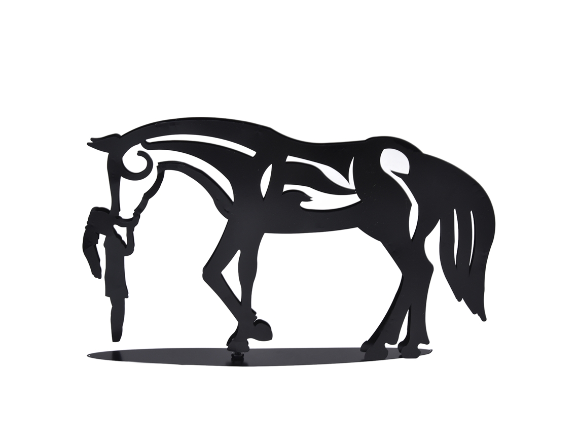 Estátua de Cavalo Decorativa Exclusiva Resistente À Ferrugem