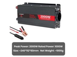 Inversor De Potência, Conversão Eficiente, Compatibilidade Versátil, 2000w Preto 50hz