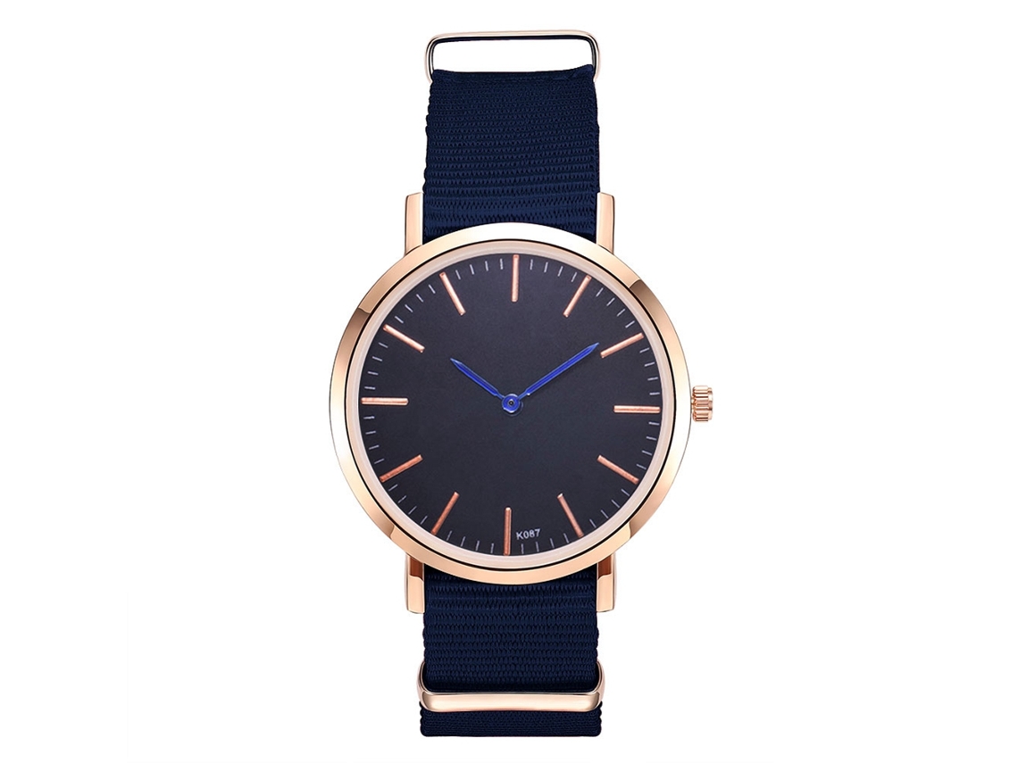 Reloj Quartz Zhoulianfa K087-me1 Azul Para Caballero Y Dama Con Correa De Nylon