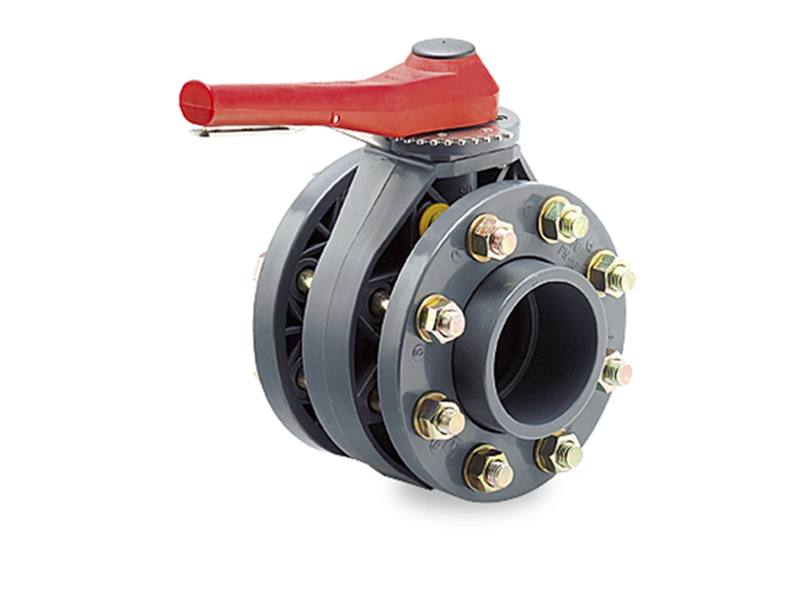 Valvula de Esfera PVC Compacta com Flange Gatilho EPDM 90 HIDROTEN